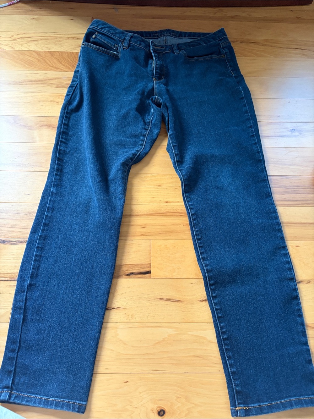 Michael Kors Women's Straight-Leg Jeans in Dark Blue